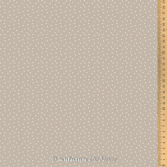 ACUFACTUM Basics, Dots in Taupe White - ELEGANTE VIRGULE CANADA, Acufactum Fabrics