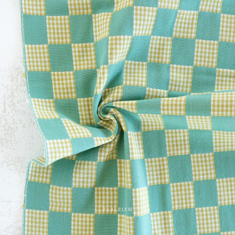 FABLEISM Fabrics, Checkmate Checkers in Jade - ELEGANTE VIRGULE CANADA