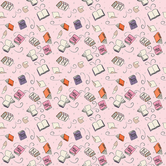 SPOOKY SCHOOLHOUSE Spellbooks in Pink - ELEGANTE VIRGULE CANADA, Halloween Fabrics