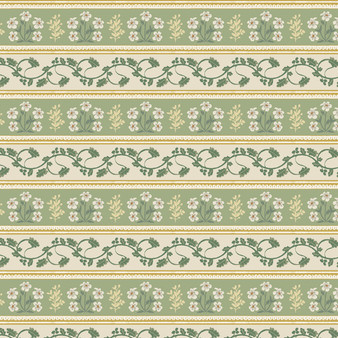 Tissus RIFLE PAPER CO , GARDEN CLUB, Portique vert - ELEGANTE VIRGULE CANADA
