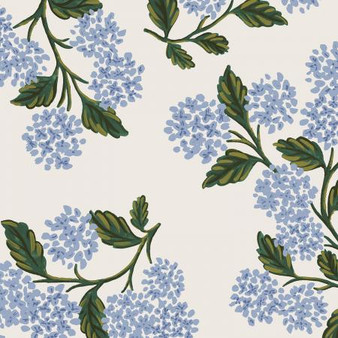 RIFLE PAPER CO MEADOW, Hydrangea in Cream - by the half-meter - Elegante Virgule Canada, Canadian Fabric Online Shop, Quilt Shop, Quilting Cotton