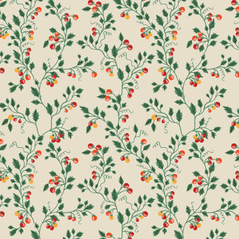 RIFLE PAPER CO, Garden Club, Tomate en pot couleur crème - au demi-mètre