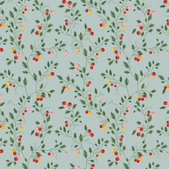 RIFLE PAPER CO, Garden Club, Tomate grimpante bleue - au demi-mètre