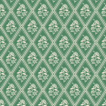 RIFLE PAPER CO, Club de jardinage, Étude de roses en vert - par demi-mètre