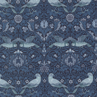MODA, MORRIS MUSE par Barbara Brackman dans Twilight, Strawberry Thief Birds 13381-15