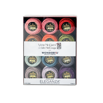 WONDERFIL Vicky McCarty, Eleganza™ 8wt Perle Cotton Thread Box, SPRINGTIME (Pack of 12) - Elegante Virgule Canada