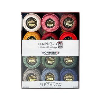 WONDERFIL Vicky McCarty, Eleganza™ 8wt Perle Cotton Thread Box, WINTER (Pack of 12) - Elegante Virgule Canada