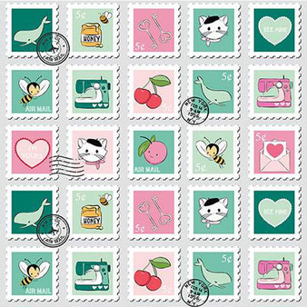 RILEY BLAKE DESIGNS, MINT FOR YOU, Main in Gray - ELEGANTE VIRGULE CANADA, Canadian Fabric Quilt Shop, Quilting Cotton