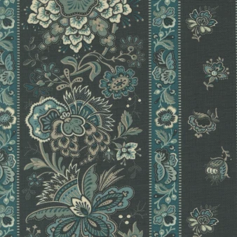 MODA, FRENCH GENERAL - La Maison Bleue, Moineau Border in Indigo 36163-15