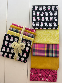 Bunny Cherry Picnic, Bundle of 5 Fabrics - ELEGANTE VIRGULE CANADA