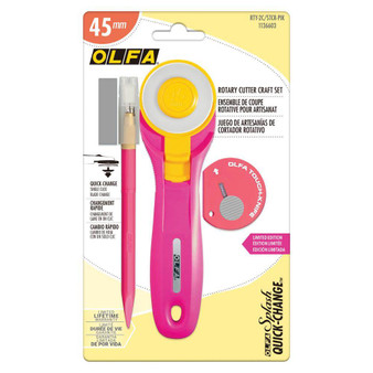 OLFA 45mm Rotary Cutter Set in Pink (LIMITED EDITION)  - ELEGANTE VIRGULE CANADA