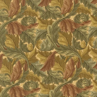 MODA, MORRIS MELODY in Parchment, Acanthus Blenders Leaf 13394-11