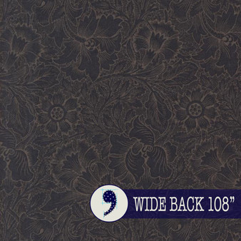 MODA Fabrics, MORRIS MELODY, 108" WideBack  in Ebony 108058-17 - ELEGANTE VIRGULE CANADA