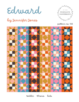 Penelope Handmade EDWARD Quilt Paper Pattern - ELEGANTE VIRGULE CANADA