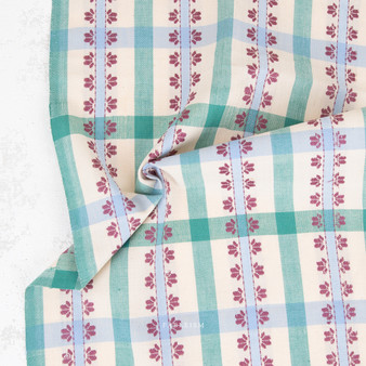 FABLEISM, Shadow Hill, Deco Plaid in Seaside - by the half-meter