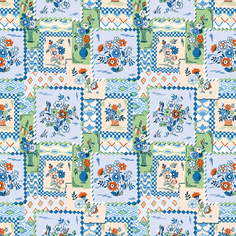 LIBERTY QUILTING, SUMMER LAKES, Vintage Flora B - by the half-meter
