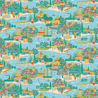 LIBERTY QUILTING, SUMMER LAKES, Lakeside Vista C - by the half-meter