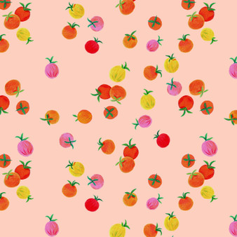 HEATHER ROSS Market, Cherry Tomatoes in Blush - by the half-meter