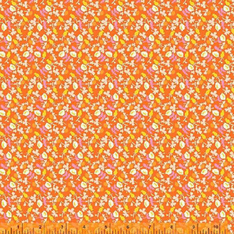 WINDHAM FABRICS, HEATHER ROSS Lucky Rabbit, Calico in Red/Orange - ELEGANTE VIRGULE CANADA