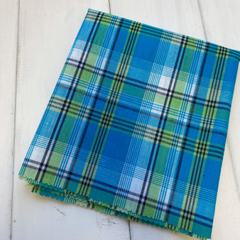 Cotton 100% Poplin Fabric Material Tartan Madras Check Rainbow 010