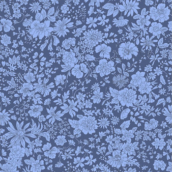 LIBERTY QUILTING, EMILY BELLE in Ultramarine Blue - by the half-meter - ELEGANTE VIRGULE CANADA, Canadian Fabric Quilt Shop, Quilting Cotton