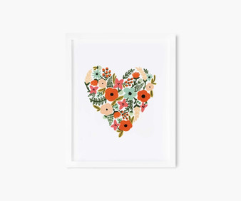 Floral Heart Print - RIFLE PAPER CO, Art Print 8" x 10" - ELEGANTE VIRGULE CANADA, Canadian Gift, Fabric and Quilt Shop.