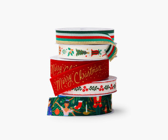 RIFLE PAPER CO Holiday Village - Ribbons (5 spools available or Set of 5) - ELEGANTE VIRGULE CANADA, Canadian Gift, Fabric and Quilt Shop.