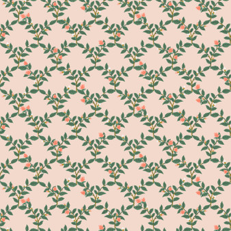 RIFLE PAPER CO, BRAMBLE, Arbor Rose in Blush Metallic - by the half-meter - ELEGANTE VIRGULE CANADA, Canadian Fabric Quilt Shop, Quilting Cotton