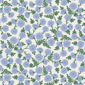 RIFLE PAPER CO, BRAMBLE, Dianthus in Blue - by the half-meter - ELEGANTE VIRGULE CANADA, Canadian Fabric Quilt Shop, Quilting Cotton