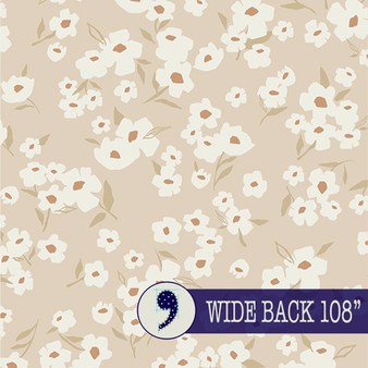 AGF 108 EDITION WIDE BACK, Spring Daisies in Ecru - ELEGANTE VIRGULE CANADA, Canadian Fabric Quilt Shop, Quilting Cotton, ART GALLERY FABRICS Blender