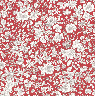 LIBERTY QUILTING, EMILY BELLE in Crimson - by the half-meter - ELEGANTE VIRGULE CANADA, Canadian Fabric Quilt Shop, Quilting Cotton