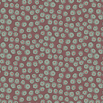 HENRY GLASS FABRICS, HATCHED AND PATCHED, Anni Downs - Market Garden, Carnation Toss in Raisin - ELEGANTE VIRGULE CANADA, Canadian Fabric Quilt Shop, Quilting Cotton, Floral Fabric