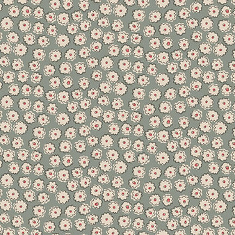 HENRY GLASS FABRICS, HATCHED AND PATCHED, Anni Downs - Market Garden, Carnation Toss in Light Blue - ELEGANTE VIRGULE CANADA, Canadian Fabric Quilt Shop, Quilting Cotton, Floral Fabric