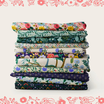 RIFLE PAPER CO, VINTAGE GARDEN, Deluxe Bundle of 11 fabrics - ELEGANTE VIRGULE CANADA, Canadian Fabric Quilt Shop, Quilting Cotton