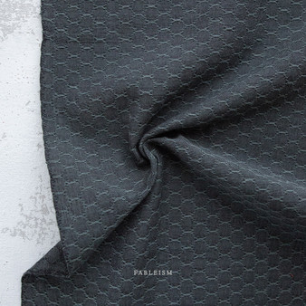 FABLEISM, Forest Forage HONEYCOMB in Black Beauty - Elegante Virgule Canada, Canadian Fabric Online Shop, Quilt Shop, Quebec Quilting Woven Cotton, Yarn-Dyed, Fableism Fabrics in USA