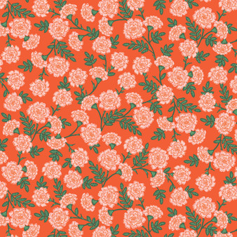 RIFLE PAPER CO, BRAMBLE, Dianthus in Red - by the half-meter - ELEGANTE VIRGULE CANADA, Canadian Fabric Quilt Shop, Quilting Cotton