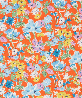 LIBERTY OF LONDON - CALIFORNIA B Orange 100% Cotton Tana Lawn, Per Half-Meter. CANADIAN SHOP. LIBERTY IN CANADA, Elegante Virgule, Quilting Shop