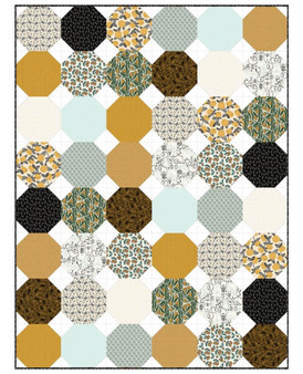 FELICITY FABRICS, Peaceful & Warm - Just Dotty Quilt Kit - ELEGANTE VIRGULE CANADA