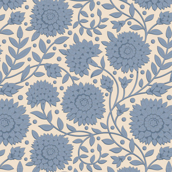 TILDA WINDY DAYS Aella in Blue - Elegante Virgule Canada, Quilting Cotton, Montreal Quebec Quilt Shop
