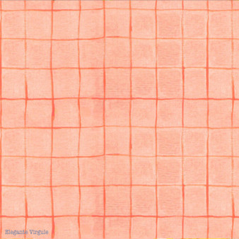 WINDHAM FABRICS, HEATHER ROSS, By Hand, Drawn Plaid in Salmon - ELEGANTE VIRGULE CANADA