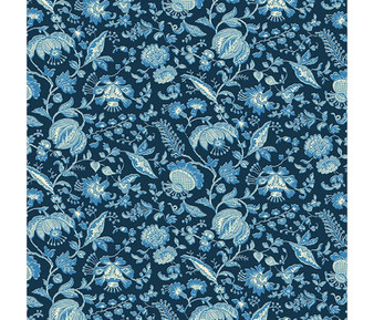 LIBERTY OF LONDON Quilting cotton, SUMMER HOUSE, Victoria Floral X in Navy - ELEGANTE VIRGULE CANADA