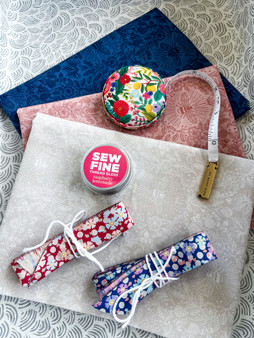 QUEEN BEE Bundle, Fabrics + Tilda Ribbons + Sew Fine - An Exclusive Elegante Virgule Bundle