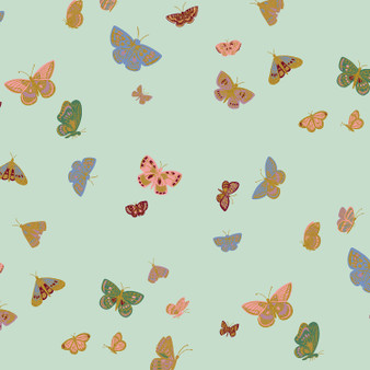 RIFLE PAPER CO, ENGLISH ROSE, Butterfly House in Mint metallic - ELEGANTE VIRGULE CANADA