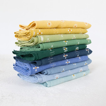 FABLEISM, Forest Forage NEW DAISY COLORS - FQ Bundle of 10 Fabrics - Elegante Virgule Canada