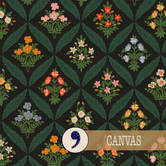 RIFLE PAPER CO, DAHLIA, ESTEE GARDEN in Black - ELEGANTE VIRGULE CANADA