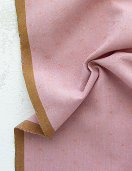 FABLEISM, Sprout Woven in Pansy Pink - Elegante Virgule Canada, Canadian Fabric Online Shop, Quilt Shop, Quilting Cotton