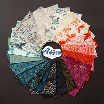 RUBY STAR SOCIETY, FIREGLOW by Sarah Watts, FQ Bundle of 23 Fabrics (ENTIRE COLLECTION) - ELEGANTE VIRGULE CANADA, Fire Glow
