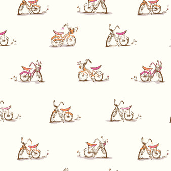 WINDHAM FABRICS, HEATHER ROSS Favorites, Dream Bike in White  - ELEGANTE VIRGULE CANADA