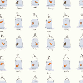 WINDHAM FABRICS, HEATHER ROSS Favorites, Poissons rouges blancs - ELEGANTE VIRGULE CANADA