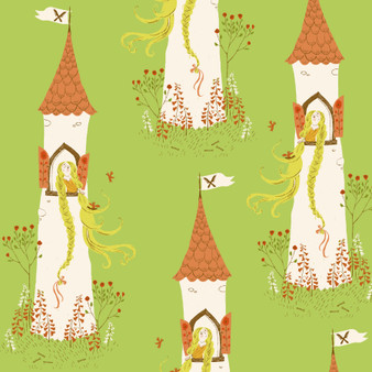 WINDHAM FABRICS, HEATHER ROSS Favorites, Rapunzel in Green - ELEGANTE VIRGULE CANADA